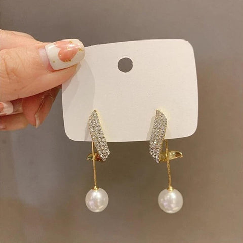 Korean Beautiful Pearl Wing Stud Earrings 2 Pcs/Set